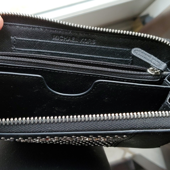 Black studded Michael kors wristlet, used - Picture 3 of 5